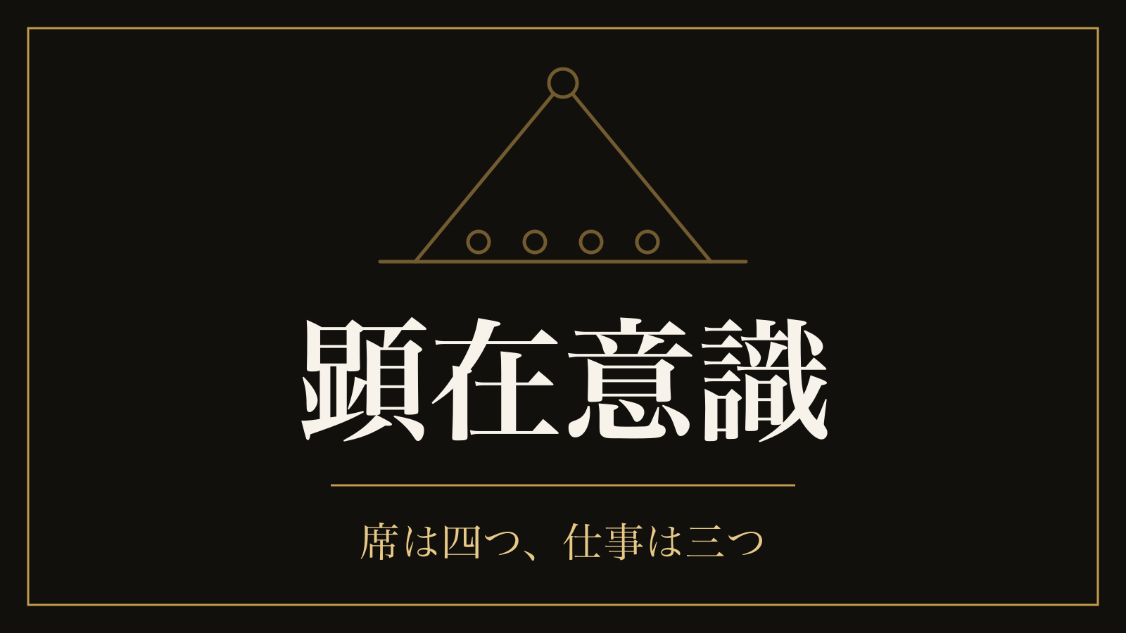 顕在意識とは｜一度に持てるのは約4項目、それでもここでしかできない3つの仕事